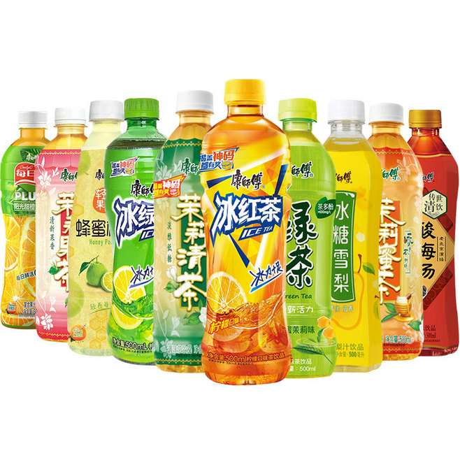 夏日畅饮囤货指南 康师傅冰红茶茉莉蜜茶绿茶500ml*8瓶组合装测评